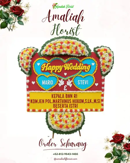 Papan Bunga Pernikahan Melaya